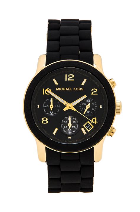 black michael kors watch ebay|michael kors oversized runway watch.